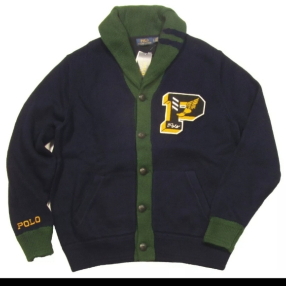 Polo Ralph Lauren Other - Polo Ralph Lauren P-wing Letterman Cardigan Size Small